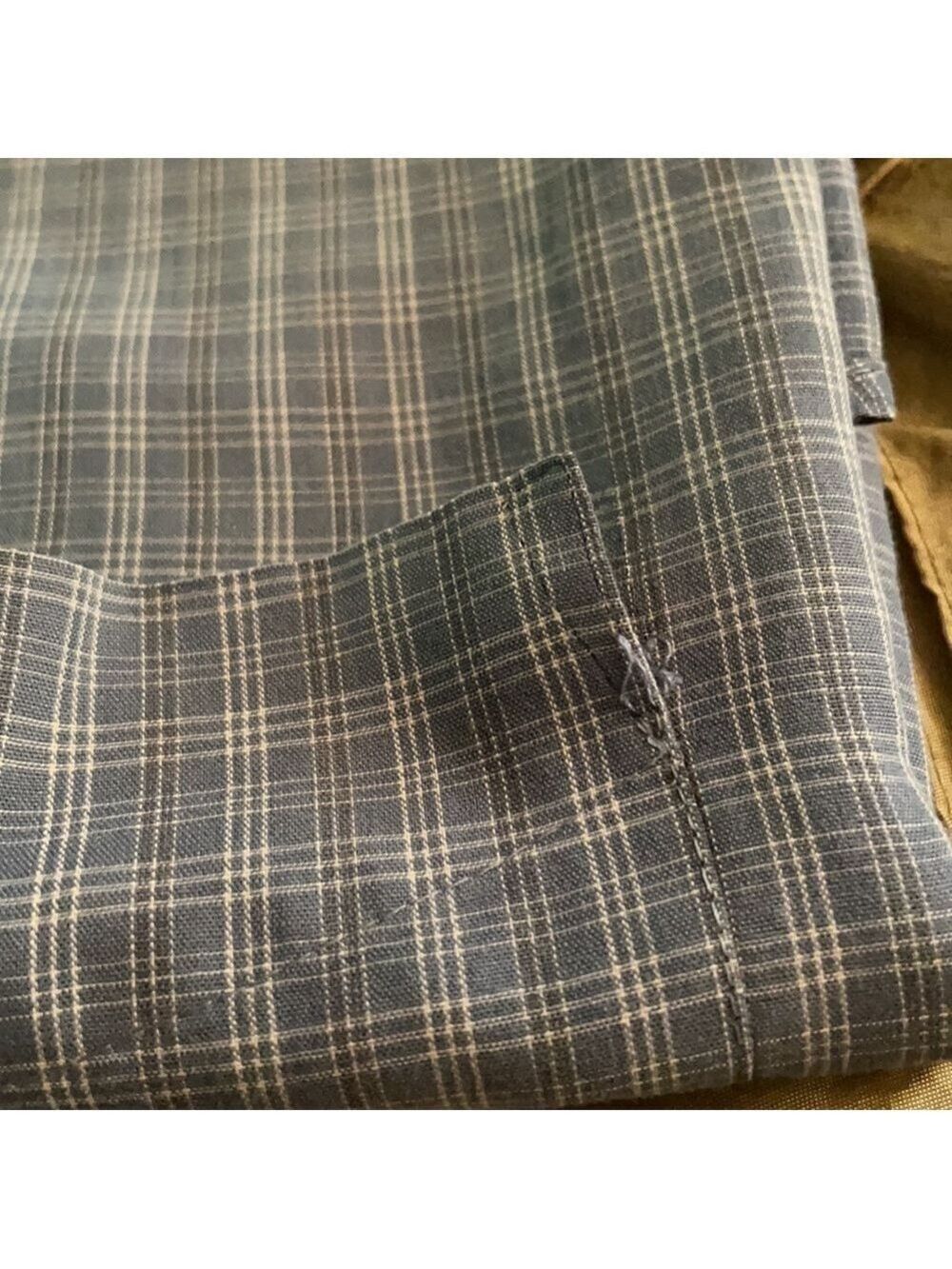 XXL 18-18 1/2 Van Heusen Blue Plaid Wrinkle Free - Picture 4 of 4